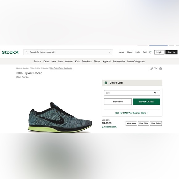 Nike Flyknit Racer, blue gecko - Picture 3 of 3